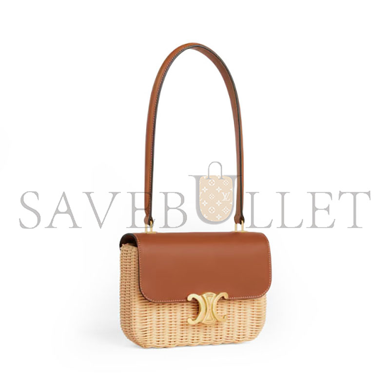 Ce1i*e teen garance wicker and natural cowhide handbags 119672fuo.02nt ‎(18.5*13.5*7cm)